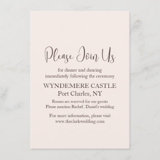 Cartão De Informações Modern Wedding
