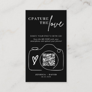 Cartão De Informações Moderno Casamento Capture o gabinete de código QR