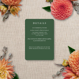Cartão De Informações Moderno Casamento de Verão e Outono com Borboleta