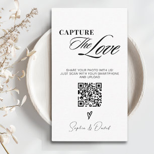 Cartão De Informações Moderno Casamento Minimalista Captura O Código QR