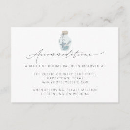 Cartão De Informações Moderno Elegante Náutico Casamento com Letra de Co