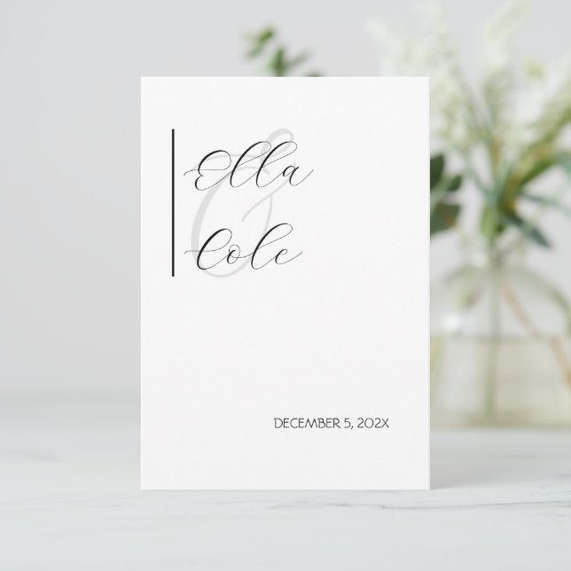 Cartão De Informações Moderno Minimalista (Em pé/Frente)