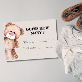 Cartão De Informações Moderno podemos quase esperar adivinha quantos car