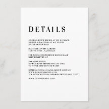 Moderno, simples, frisch - Hochzeit Enclosure Card