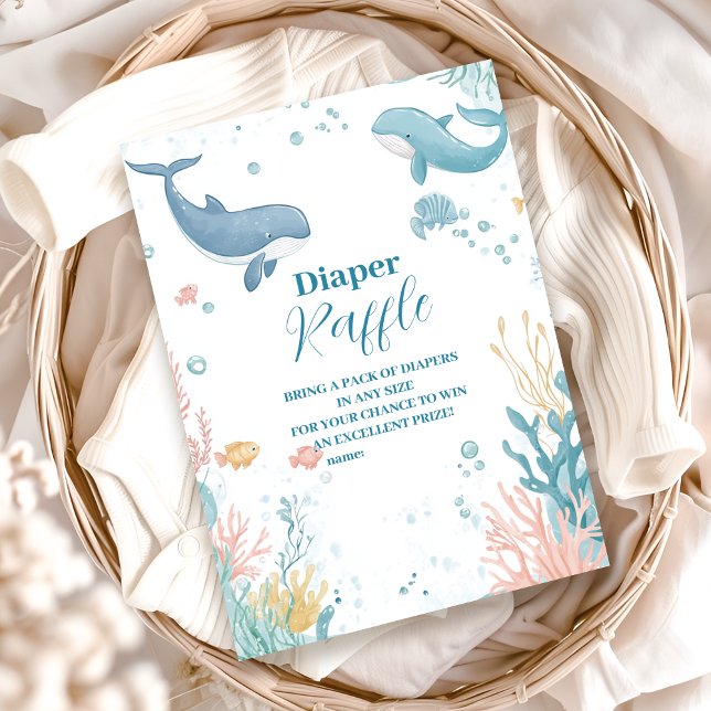 Cartão De Informações Moderno Sob O Mar Sexo Dapper Neutro Raffle (Criador carregado)