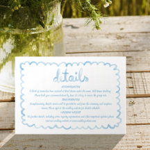 Moldura Azul Claro Ilustrada à Mão com Caprichos