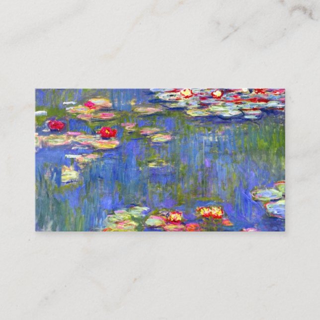 Cartão De Informações Monet Water Lily (Frente)