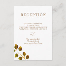 Cartão De Informações Monograma de Rosa elegante