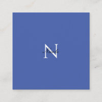 Monograma Inicial Nome Próprio Manuscrito Azul