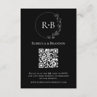 Monograma personalizado mínimo RSVP de código QR p