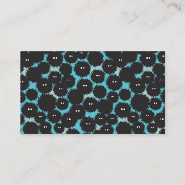 Cartão De Informações Monstros engraçados e pretos (Frente)