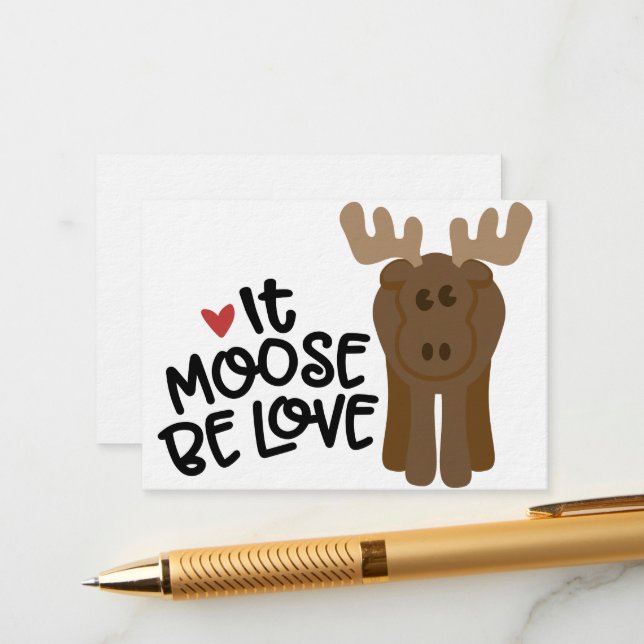 Cartão De Informações Moose Be Love (Frente/Verso In Situ)