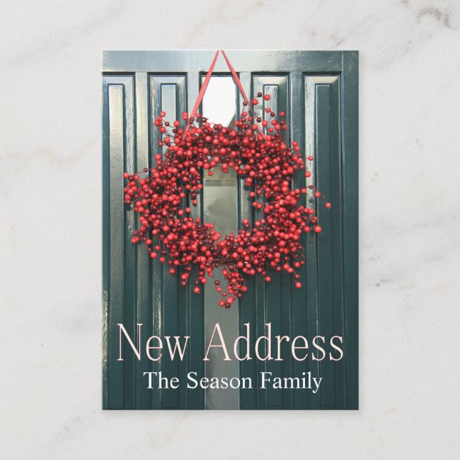 Cartão De Informações Morada vermelha (Frente)