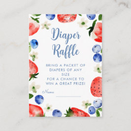 Cartão De Informações Morango e Fralda de mirtilo Raffle