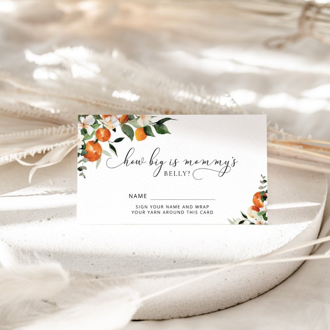 Cartão De Informações Moreninho tamanho da barriga da mamãe (Criador carregado)