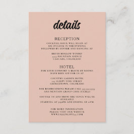 Cartão De Informações Mountain Lake Wedding