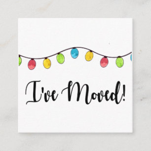 Cartão De Informações Movi as luzes das árvores de Natal