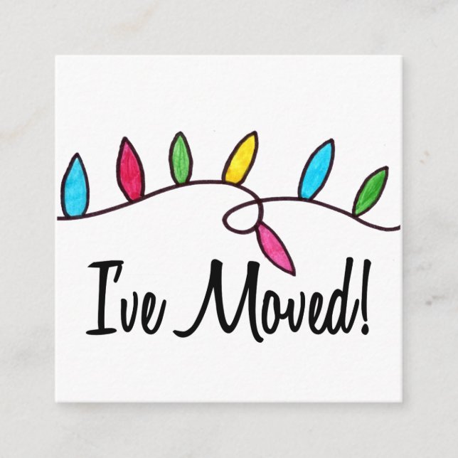 Cartão De Informações Movi as luzes das árvores de Natal (Frente)