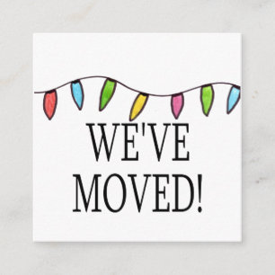 Cartão De Informações Movimentamos as luzes das árvores de Natal