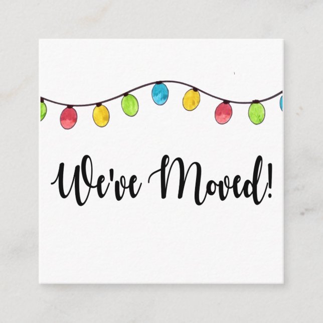 Cartão De Informações Movimentamos as luzes das árvores de Natal (Frente)