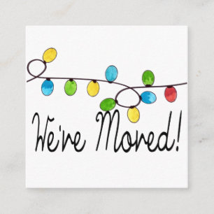 Cartão De Informações Movimentamos as luzes das árvores de Natal