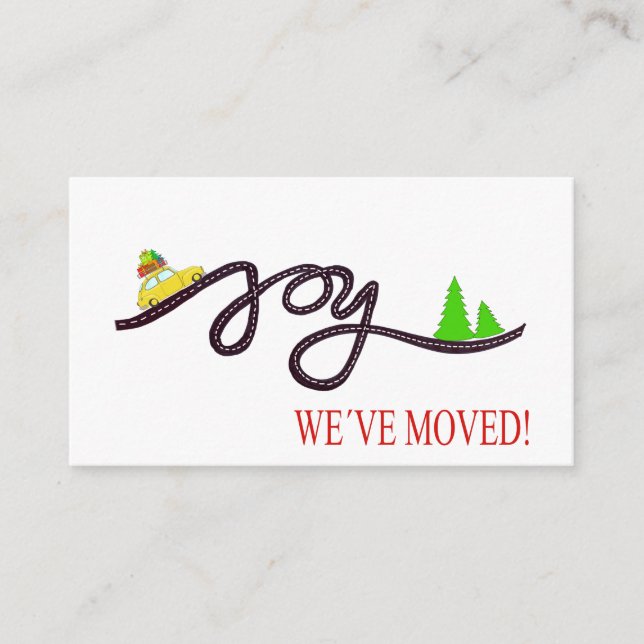 Cartão De Informações Movimentamos o carro clássico de Natal (Frente)