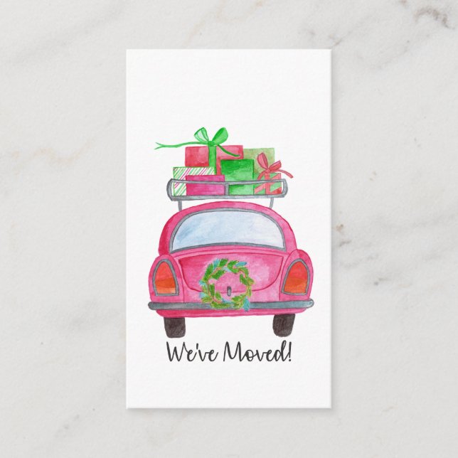 Cartão De Informações Movimentamos o carro de Natal (Frente)