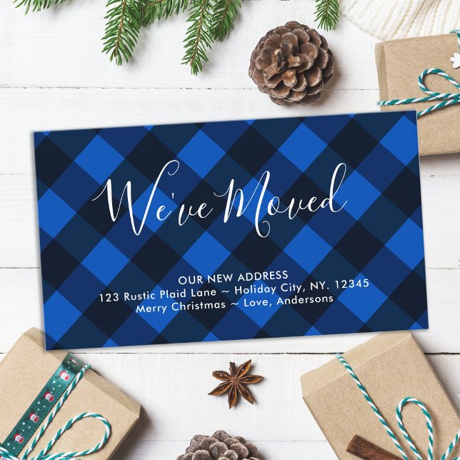 Cartão De Informações Mudamos a nova Xadrez de Buffalo Azul em Casa (Criador carregado)