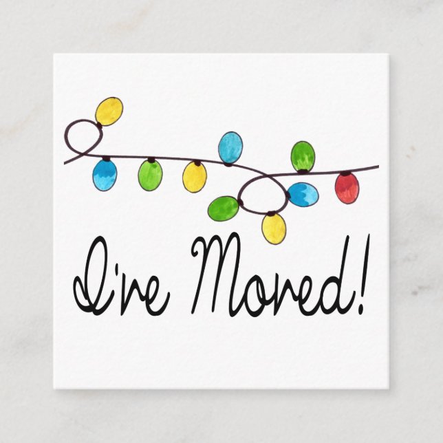 Cartão De Informações Mudei as Luzes da Árvore de Natal (Frente)