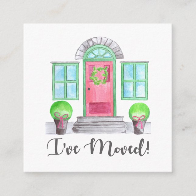 Cartão De Informações Mudei-me! Casa de Natal (Frente)