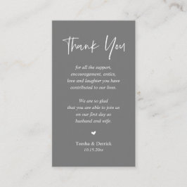 Cartão De Informações Muito obrigado, Pastel Modern Cinza