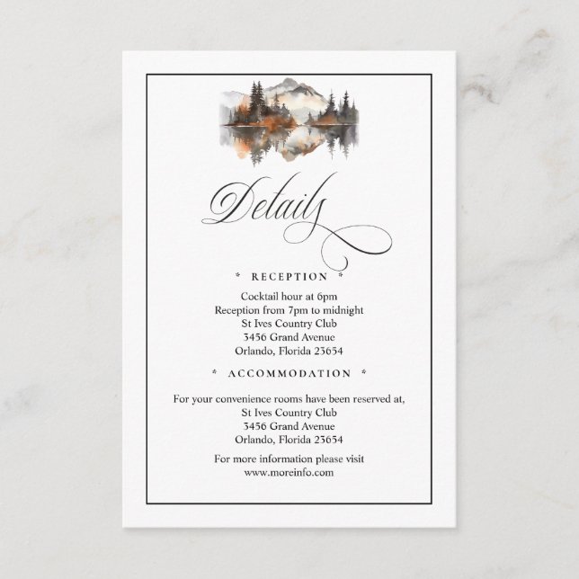 Cartão De Informações Mystic Autumn QR Code Enclosure Card (Frente)