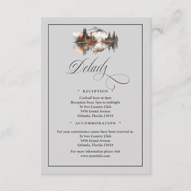 Cartão De Informações Mystic Autumn QR Code Enclosure Card (Frente)