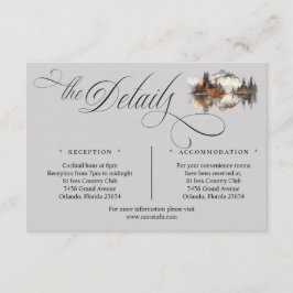 Cartão De Informações Mystic Autumn Script Details Enclosure Card