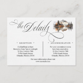 Cartão De Informações Mystic Autumn Script Details Enclosure Card