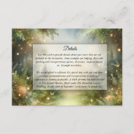 Cartão De Informações Mystic Forrest Meadow Magic