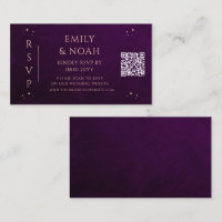 Mystical Rainbow Profundo Plum Budget QR Code RSVP