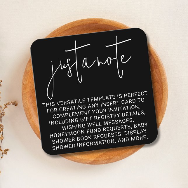 Cartão De Informações Na moda Moderno Mínimo Simples Apenas Um Quadrado  (Criador carregado)