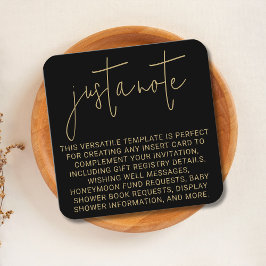 Cartão De Informações Na moda Moderno Mínimo Simples Apenas Um Quadrado 