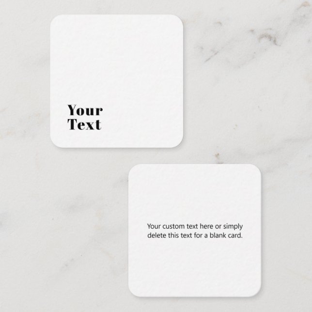 Cartão De Informações Na moda Retro Modern Lettering | Preto editável (Frente/Verso)