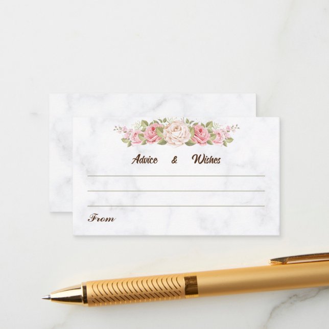 Cartão De Informações Nado Deseja Aconselhamento Elegante De Casamento C (Frente/Verso In Situ)