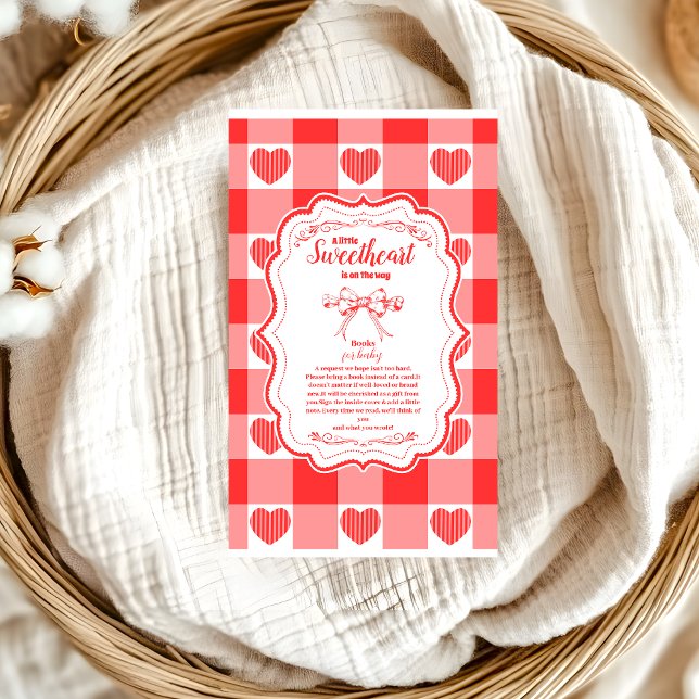 Cartão De Informações Namorados Little Swetheart Girl Books para Bebê (Criador carregado)