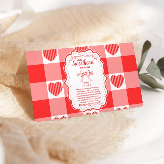 Cartão De Informações Namorados Little Swetheart Girl Books para Bebê (Criador carregado)