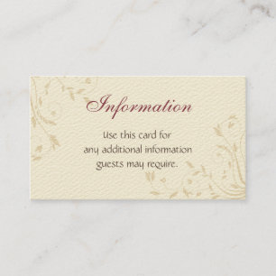 Cartão De Informações Narcisos Fúcsia e Trigo