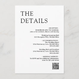 Cartão De Informações Natasha Monograma Modern Wedding