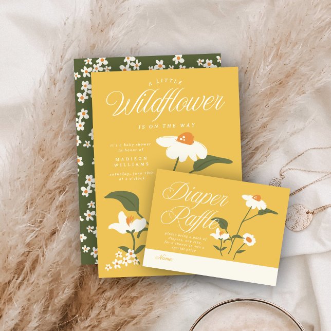 Cartão De Informações Natureza Moderna Ameaçava Bebê de Flor Selvagem em (Criador carregado)