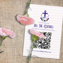 Nautical Floral Stripes Wedding Details