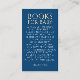Cartão De Informações Navy Blue Books For Baby Request