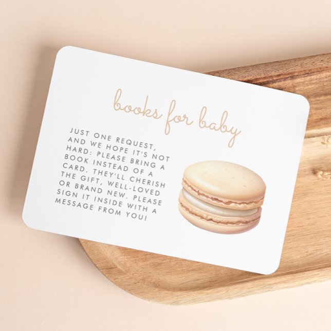 Cartão De Informações Neutral Macaron Baby Shower Books Enclosure Card (Criador carregado)