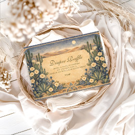 Cartão De Informações Neutral Southwest Cactus Botanical Diapper Raffle